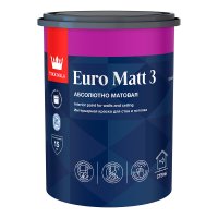 Краска интерьерная Tikkurila/Tikkivala Euro Matt 3 база А белая 0,9 л