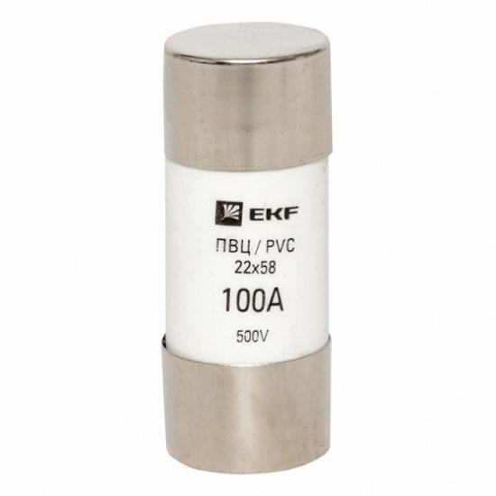 Вставка плавкая EKF PROxima ПВЦ 100А 50 кА 220 В цилиндрическая (10 шт.) (pvc-22x58-100)