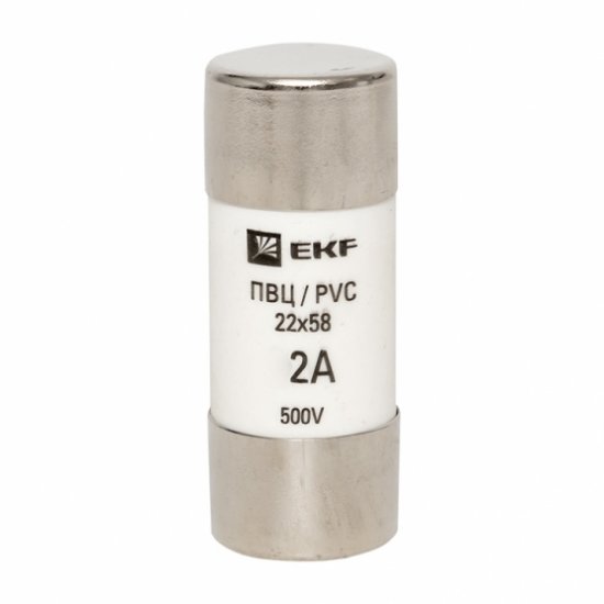 Вставка плавкая EKF PROxima ПВЦ 2А 50 кА 220 В цилиндрическая (10 шт.) (pvc-22x58-2)