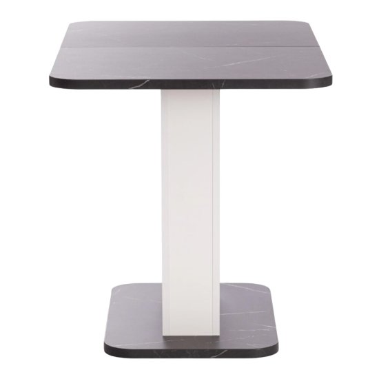 Стол кухонный раздвижной прямоугольный 1,1х0,69 м мрамор бело-черный Gent (19267)
