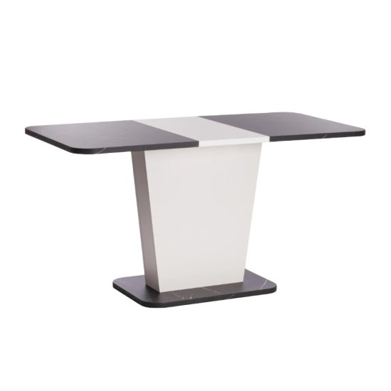 Стол кухонный раздвижной прямоугольный 1,1х0,69 м мрамор бело-черный Gent (19267)