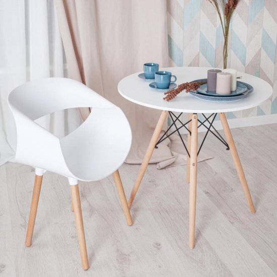 Стол кухонный круглый d0,7 м белый Cindy (15854)