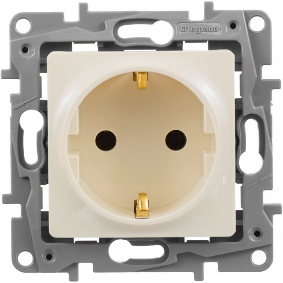 Одноместный механизм розетки Legrand Etika