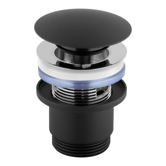 Донный клапан Wirquin клик-клак 1 1/4 с переливом черный (30722855)