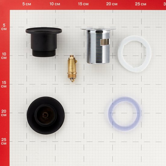 Донный клапан Wirquin клик-клак 1 1/4 с переливом черный (30722855)