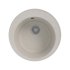 Кухонная мойка Teymi Lina D51, круглая, белая (хлопок) матовая T120103