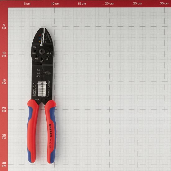 Пресс-клещи Knipex для обжима наконечников 0,5-6 кв.мм (KN-9722240SB)