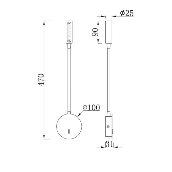 Бра Freya Stem светодиодное 3 Вт 220-240 В матовое золото 3000К IP20 (C035WL-L3MG3K)