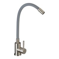 Смеситель для кухни Esko Kitchen сталь/серый с гибким изливом однорычажный (K44 G)