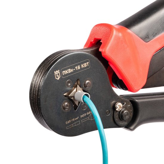 Пресс-клещи КВТ ПКВк-16 для обжима втулочных наконечников 6-16 кв.мм (54549)