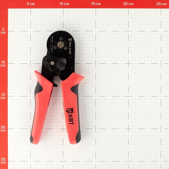Пресс-клещи КВТ ПКВш-10 для обжима втулочных наконечников 0,25-10 кв.мм (77669)