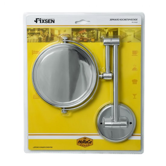Зеркало косметическое настенное d260 мм с увеличением хром Fixsen Hotel FX-31021