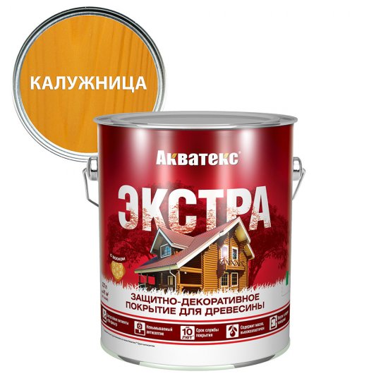 Антисептик Акватекс Экстра декоративный для дерева калужница 2,7 л