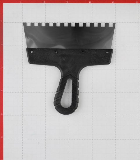 Шпатель зубчатый 200х8 мм с пластиковой ручкой (109446)