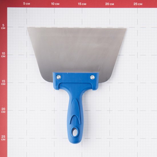 Шпатель для клея зубчатый Дельта 180 мм А2 нержавеющая сталь с пластиковой ручкой (10870-А2)