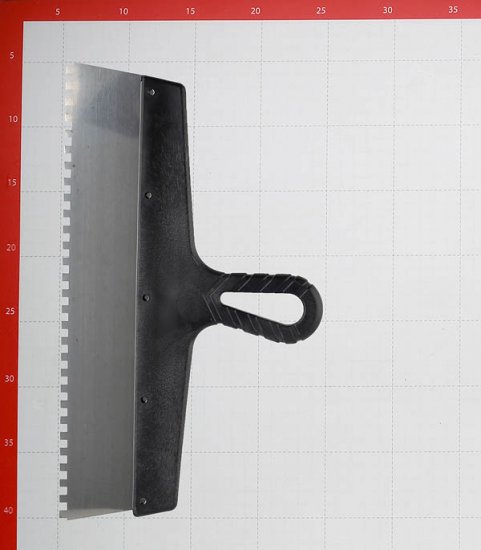 Шпатель зубчатый 350х6 мм с пластиковой ручкой (131155)