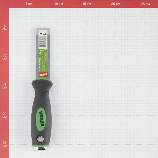 Шпатель малярный Wenzo 25 мм с эргономичной ручкой и ударным наконечником (678508)
