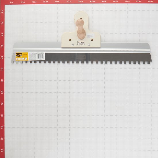 Шпатель универсальный зубчатый Hardy 600х10 мм с деревянной ручкой (0820-696010)