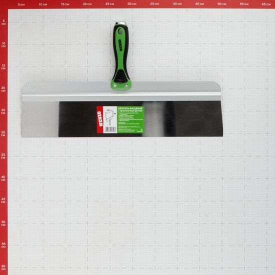 Шпатель фасадный Wenzo 450 мм с эргономичной ручкой и широким полотном (684779)