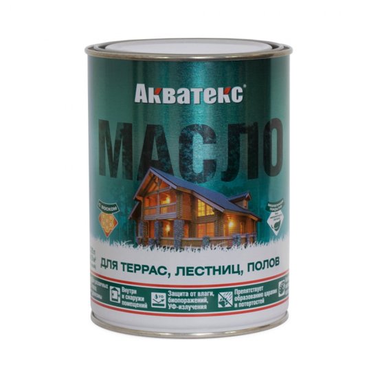 Масло для террас лестниц полов АКВАТЕКС 205703