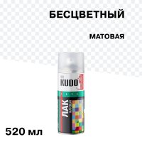 Лак аэрозольный акриловый Kudo Arte бесцветный 520 мл матовый