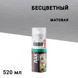 Лак аэрозольный акриловый Kudo Arte бесцветный 520 мл матовый