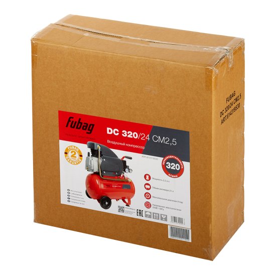 Компрессор масляный Fubag (29838182 ) DС 320/24 24 л 1,8 кВт