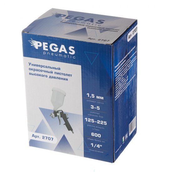 Краскопульт пневматический Pegas Pneumatic 1/4 0,6 л (2707)