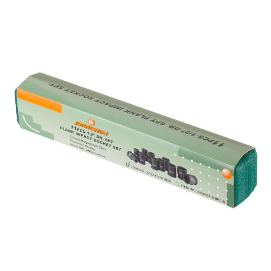 Набор головок ударных Jonnesway 1/2 для пневмоинструмента 10-24 мм 11 предметов (S03A4111S)