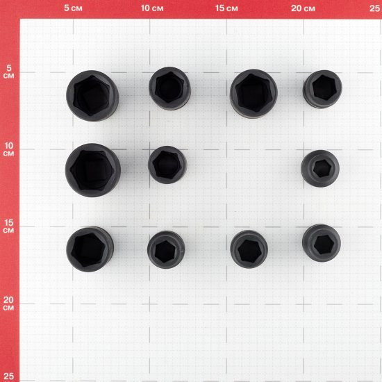 Набор головок ударных Jonnesway 1/2 для пневмоинструмента 10-24 мм 11 предметов (S03A4111S)
