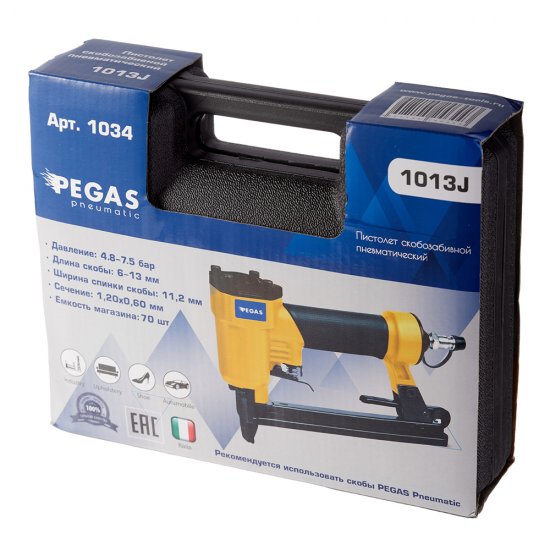 Скобозабивной пистолет пневматический Pegas Pneumatic 1013J 1/4 (1034)