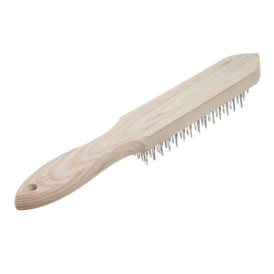 Корщетка ручная Hesler 290 мм шестирядная с деревянной ручкой