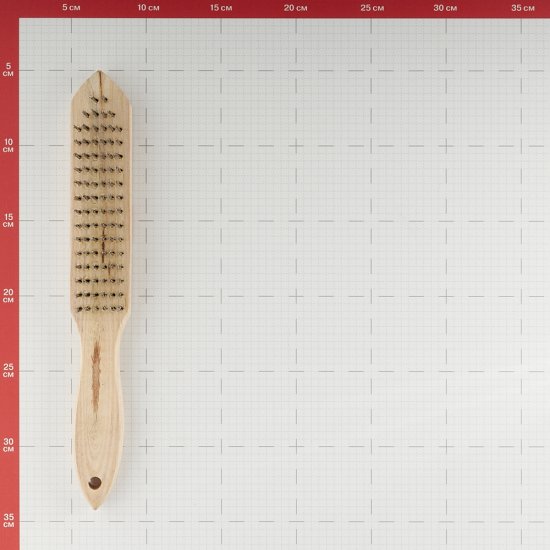 Корщетка ручная Hesler 290 мм шестирядная с деревянной ручкой