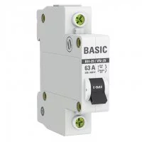 Выключатель нагрузки EKF Basic ВН-29 1Р 63А 4,5 кА 230 В на DIN-рейку (SL29-1-63-bas)