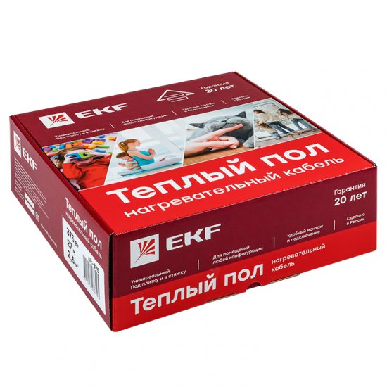 Теплый пол кабельный EKF PROxima 3 кв.м 450 Вт 32 м