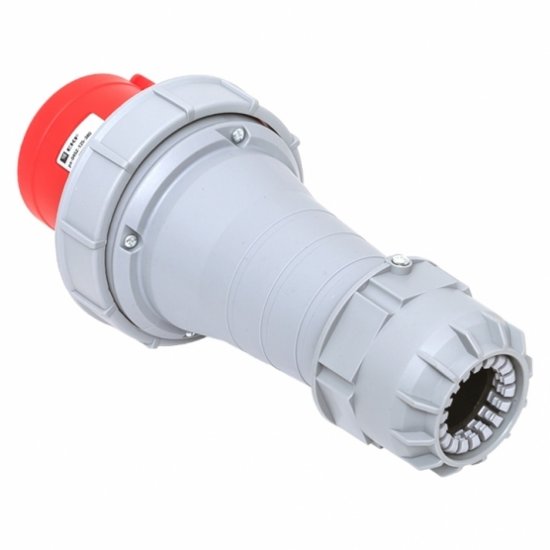 Вилка силовая прямая переносная EKF PROxima с заземлением 3Р+РЕ 63 А 380 В IP67 серая (ps-0342-63-380)