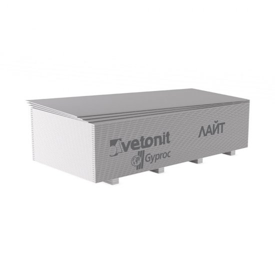 Гипсокартон Vetonit (Gyproc) Лайт 2500х1200х9,5 мм для потолка