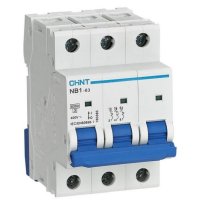 Автоматический выключатель модульный Chint NB1-63 3P 40А тип C 6 кА 400 В (179707)