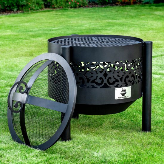 Чаша костровая Ажурная 500 мм коническое дно 3 ножки