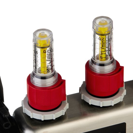 Коллектор для теплого пола Tece 1 ВР(г) х 3 выхода 3/4 НР(ш) ЕК х 1 ВР(г) с расходомерами (77310003)