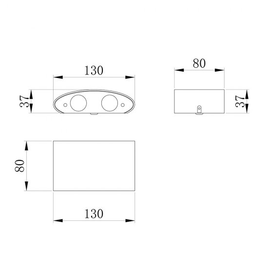 Светильник светодиодный садово-парковый настенный Maytoni Strato черный 3000К 4 Вт IP54 (O417WL-L4B3K)