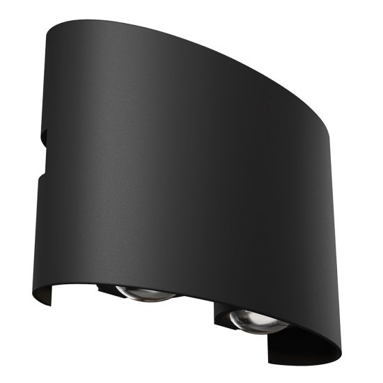 Светильник светодиодный садово-парковый настенный Maytoni Strato черный 3000К 4 Вт IP54 (O417WL-L4B3K)