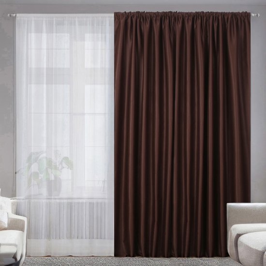 Штора микроблэкаут венге 200х270 см Mona Liza Monocolor (МЛ706/23/Е200)