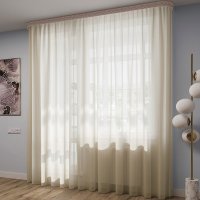 Тюль вуаль молочный 500х260 см Legrand с утяжелителем (58091923)