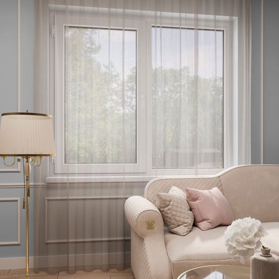 Тюль сетка латте 300х280 см Legrand с утяжелителем (58088713)