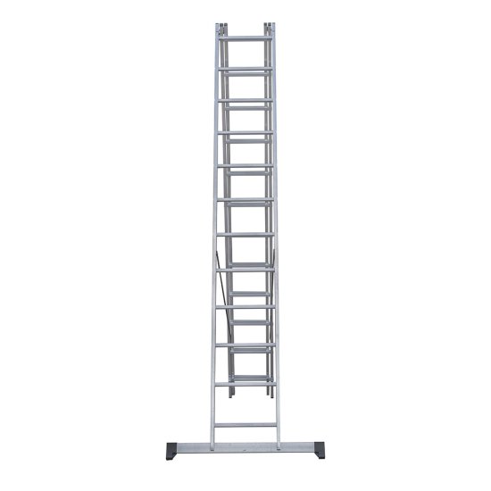 Лестница алюминиевая трансформер трехсекционная 12 ступеней Hesler бытовая
