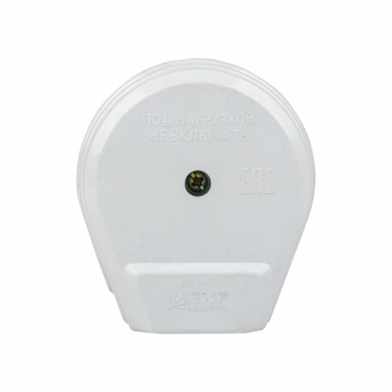 Вилка переносная открытая установка 2P+PE IP20 белая для разъема РШ-ВШ (AS-250-B-01)