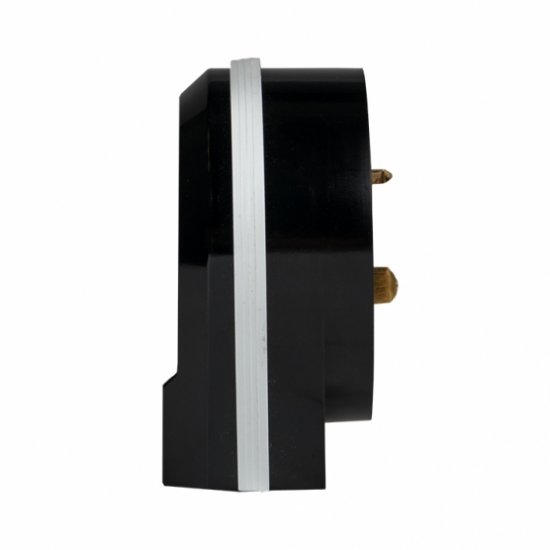 Вилка настенная открытая установка 2P+PE IP20 черная для разъема РШ-ВШ (AS-250-B-02)