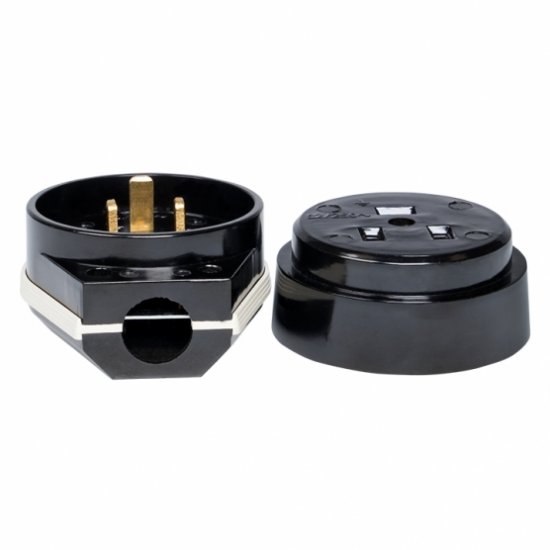 Комплект для подключения электроплит PROxima открытая установка с заземлением 2P+PE IP20 черный (AS-250-O-03)