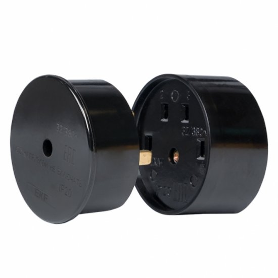 Комплект для подключения электроплит PROxima открытая установка с заземлением 3P+PE IP20 черный (AS-380-O-04)